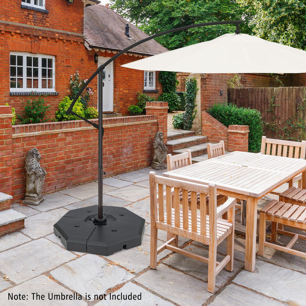 4 Pieces Patio Cantilever Offset Umbrella Weights Base Plate Set