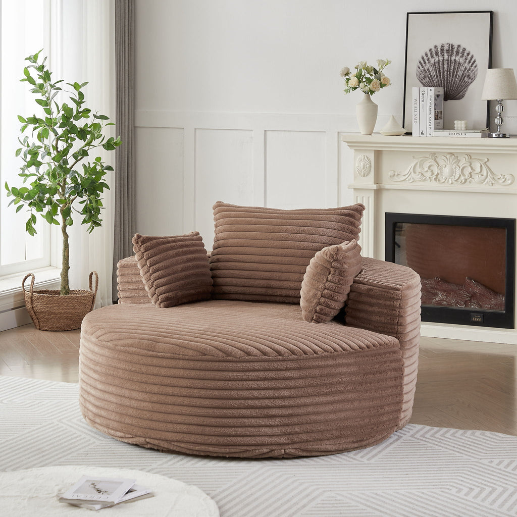 Modern Single Sofa With Backrest Pillow