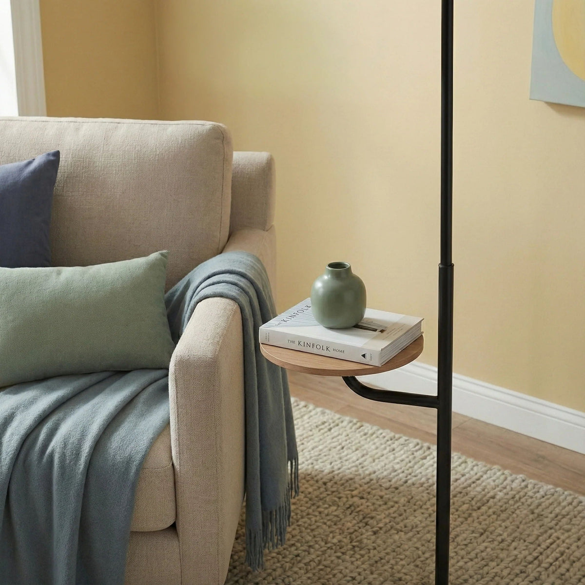 Floor Lamp With Rotary Switch Wood Table Base