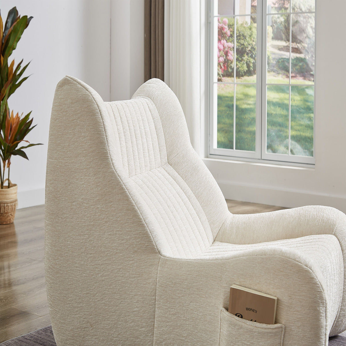 Bean Bag Chair For Adults, Memory Foam, Chenille Fabric