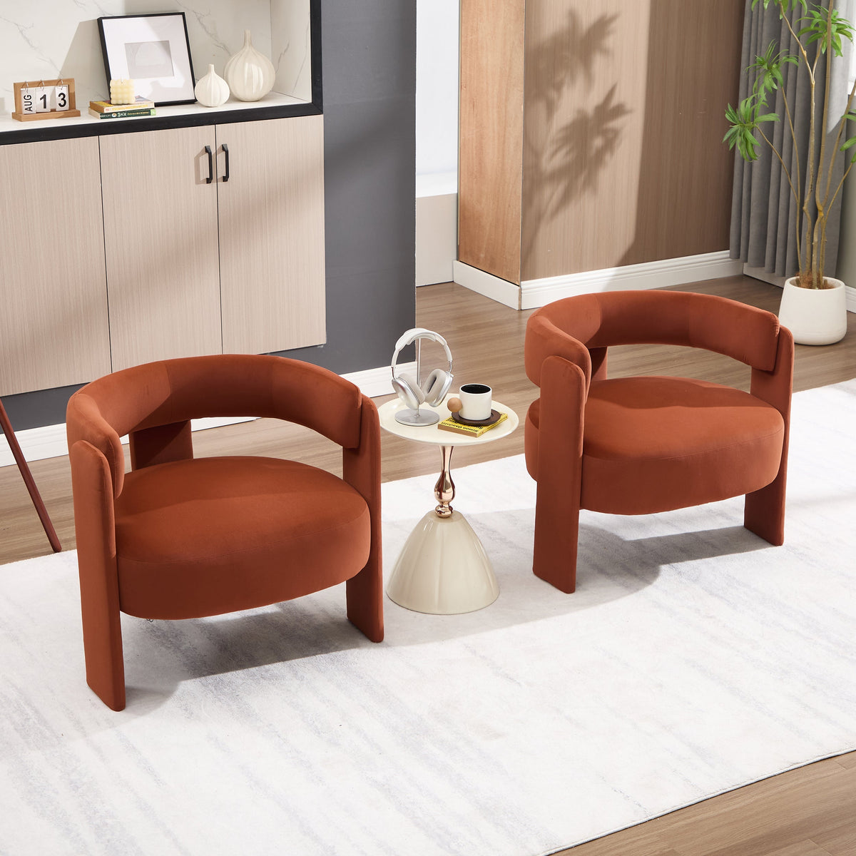 Accent Chair for Living Room, Velvet Comfy Single Sofa Chair