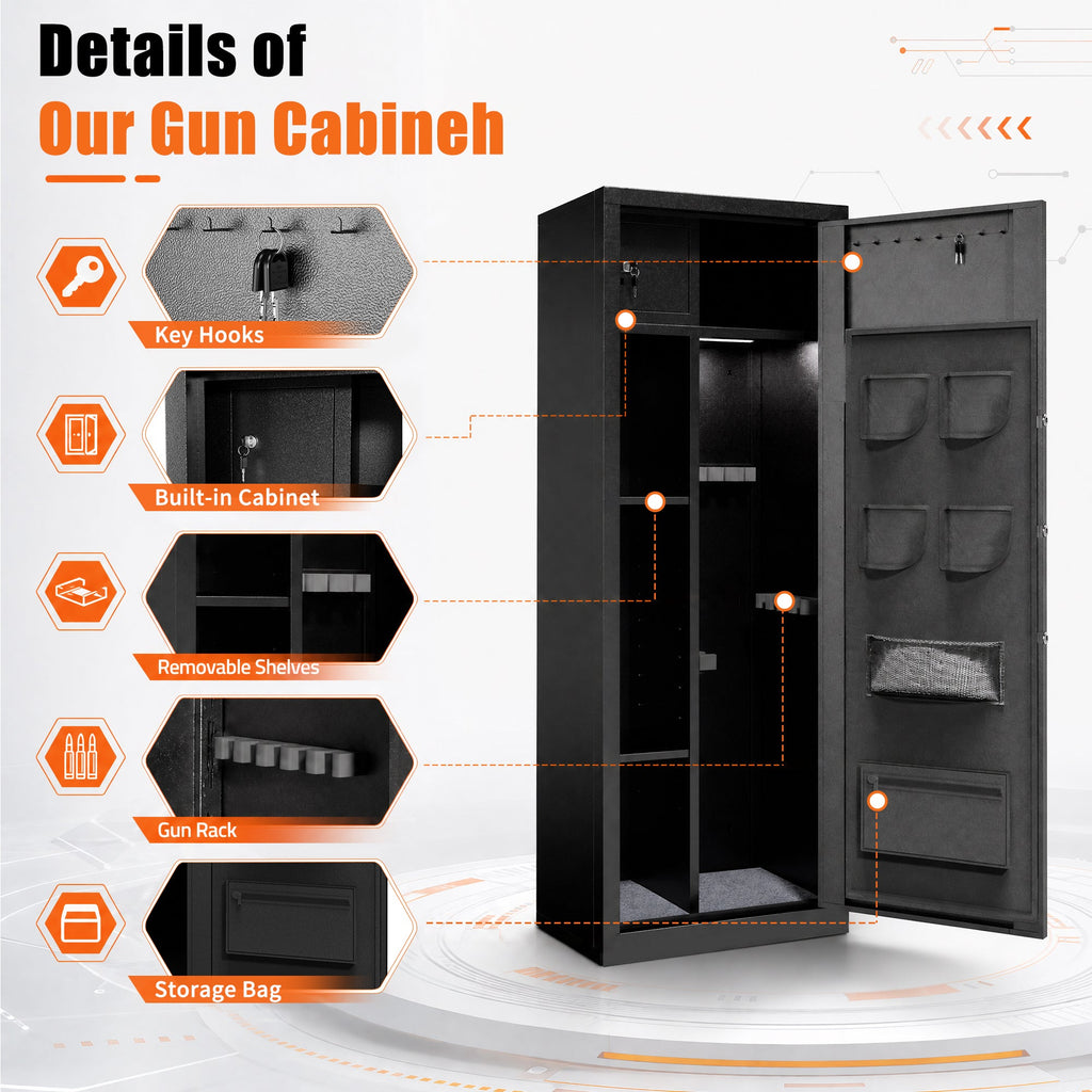 Biometric Large Gun Safe with Fingerprint Password Lock