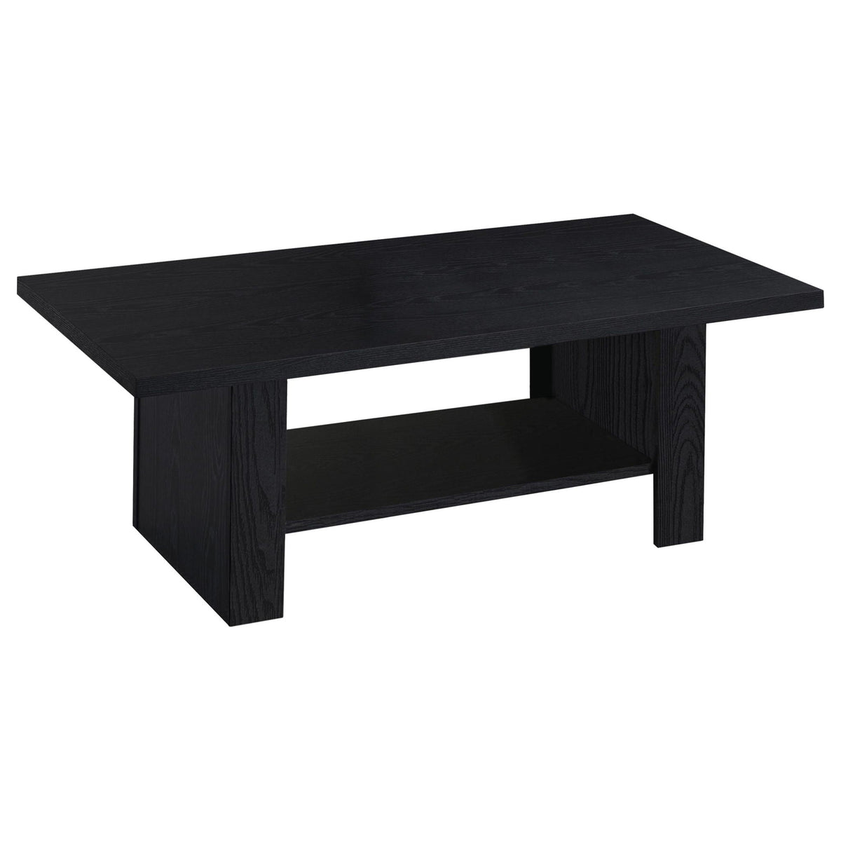 3-piece Engineered Wood Coffee Table Set Black
