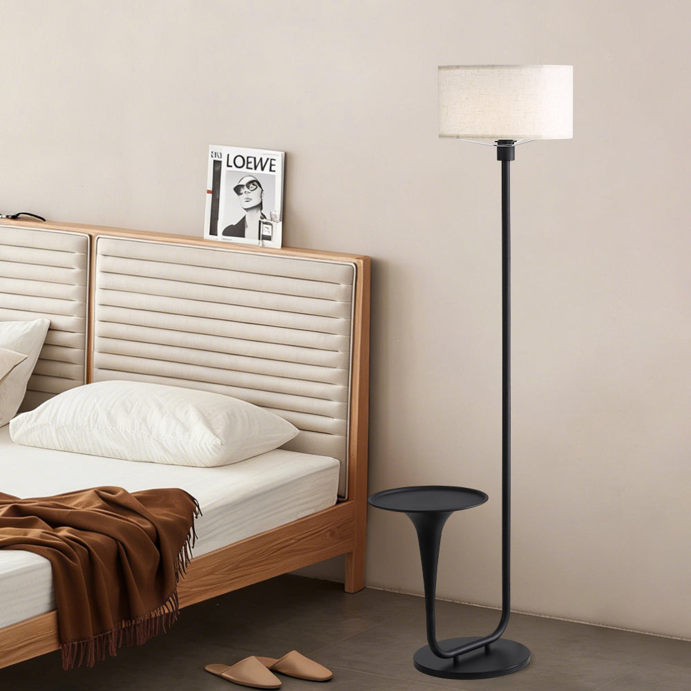 Dimmable Floor Lamp with Side Table