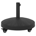 50# Patio Resin Umbrella Base Stand Heavy Duty with Wheels