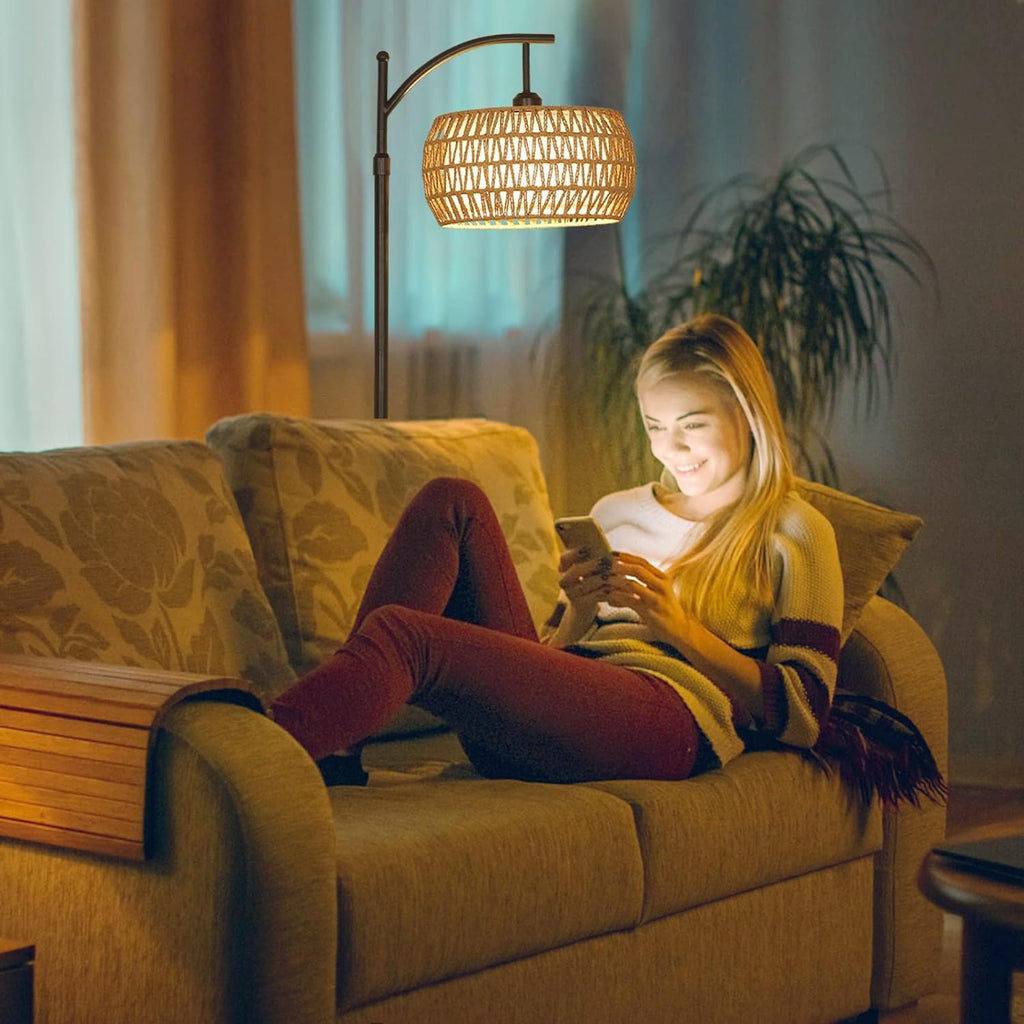 Arc Floor Lamp with Remote Control, Dimmable LED Floor Lamp