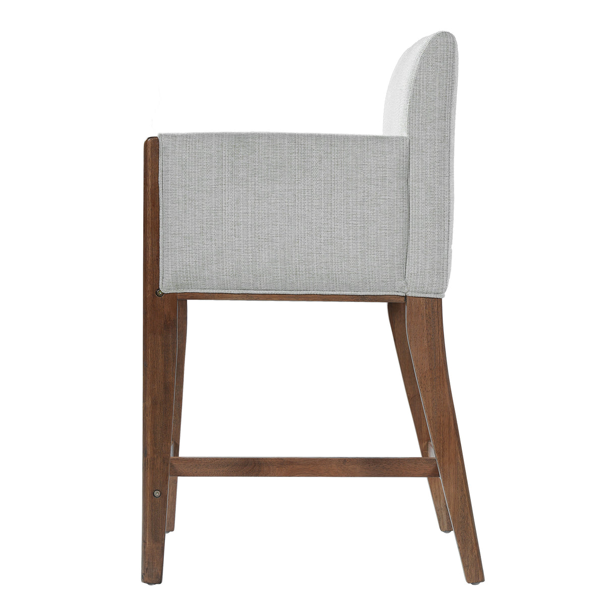 24'' Seat Height Upholstered Counter Stools with Arms