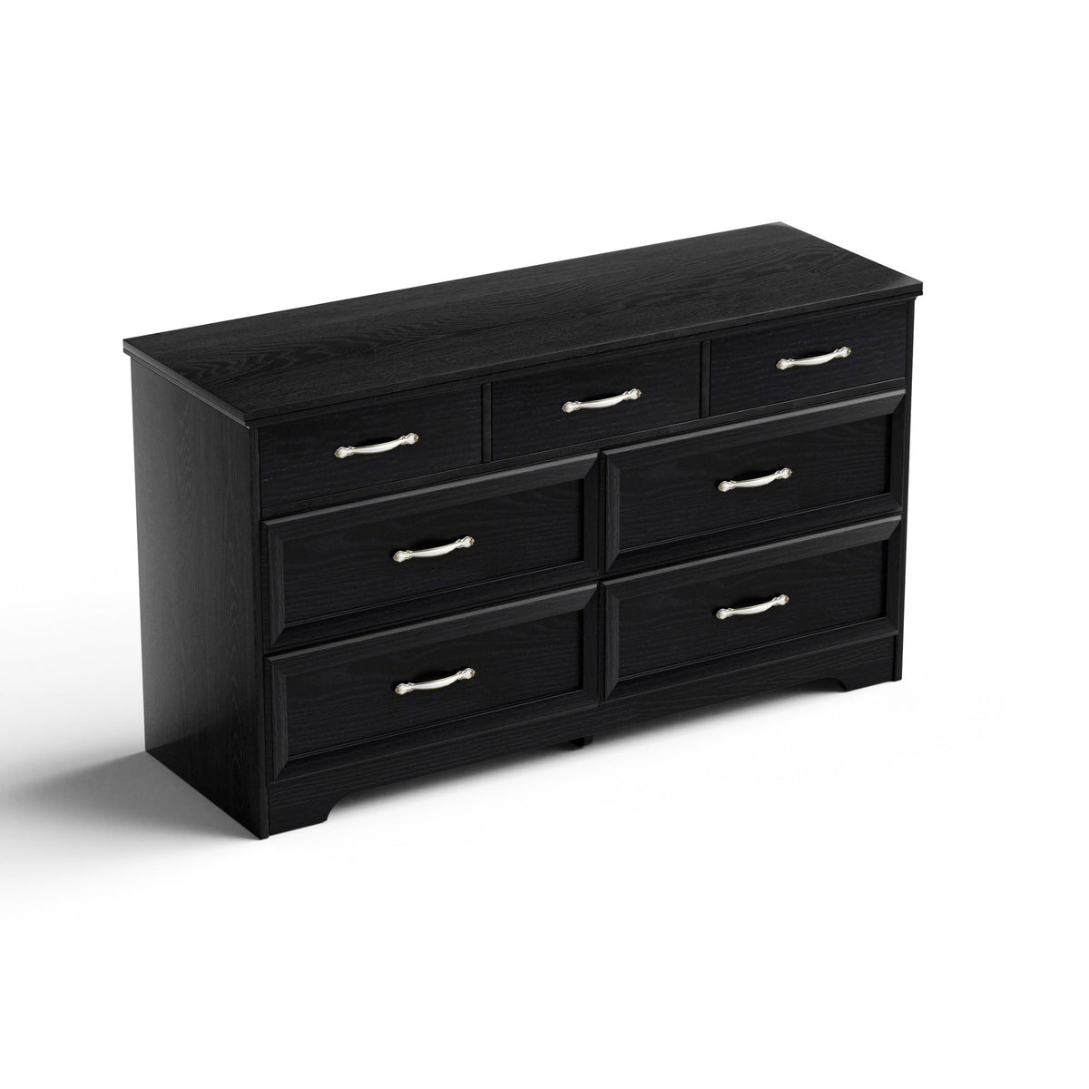 Modern 3 Drawer Bedroom Chest of Drawers with 7 Drawers Dresser, Clothes Organizer