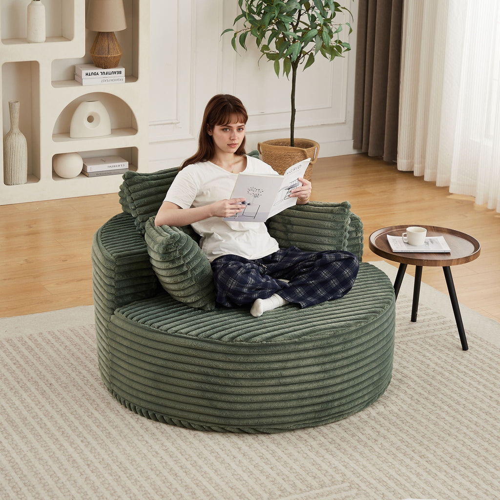 Modern Single Sofa With Backrest Pillow