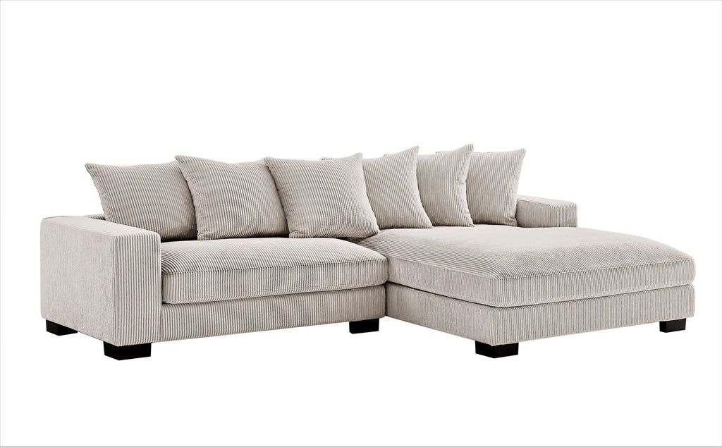 Oversized 2 Piece Sectional Couches, L Shaped Sofa With Chaise