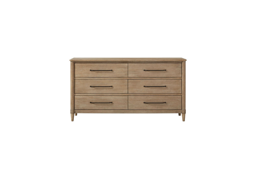 Panel Bedroom Set With 3 Drawer Nightstand, Casual Dresser, Cane Mirror