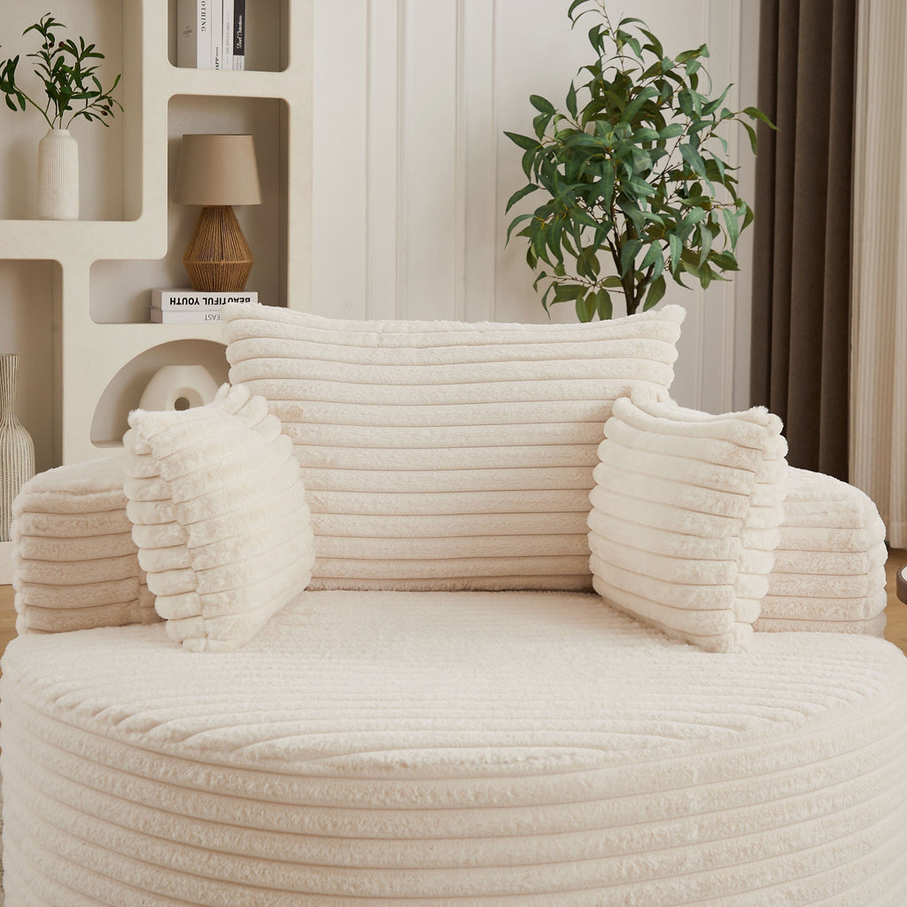Modern Single Sofa With Backrest Pillow
