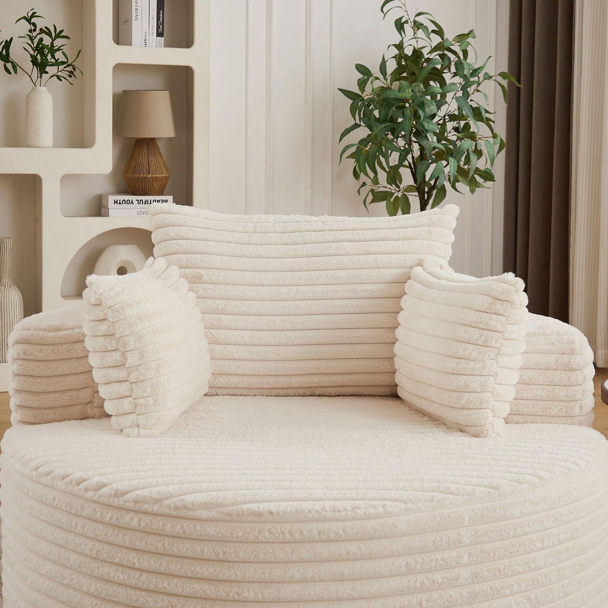 Modern Single Sofa With Backrest Pillow
