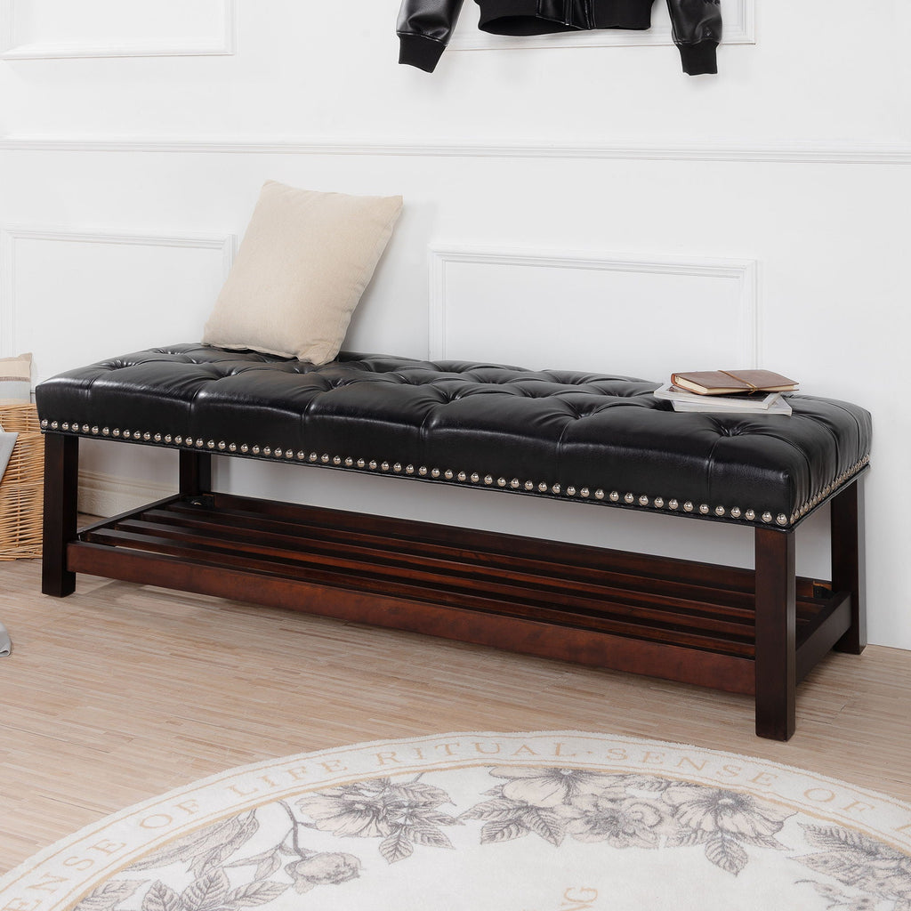 End Of Bed Bench Tufted Upholstered