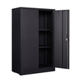 Metal Storage Cabinet With Locking Doors And Adjustable Shelf