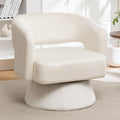 Swivel Barrel Chair, Velvet Accent Armchair 360 Degree Swivel