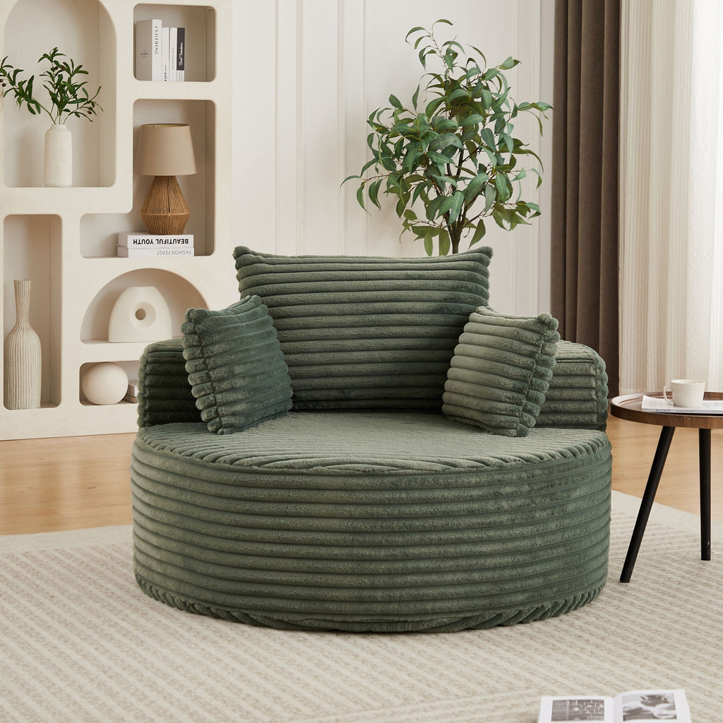Modern Single Sofa With Backrest Pillow
