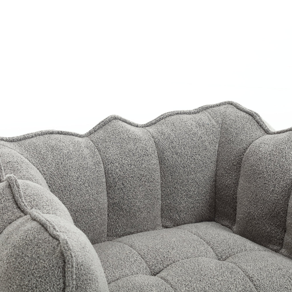Soft Bean Bag Chair with High Resilient Foam with Footstool