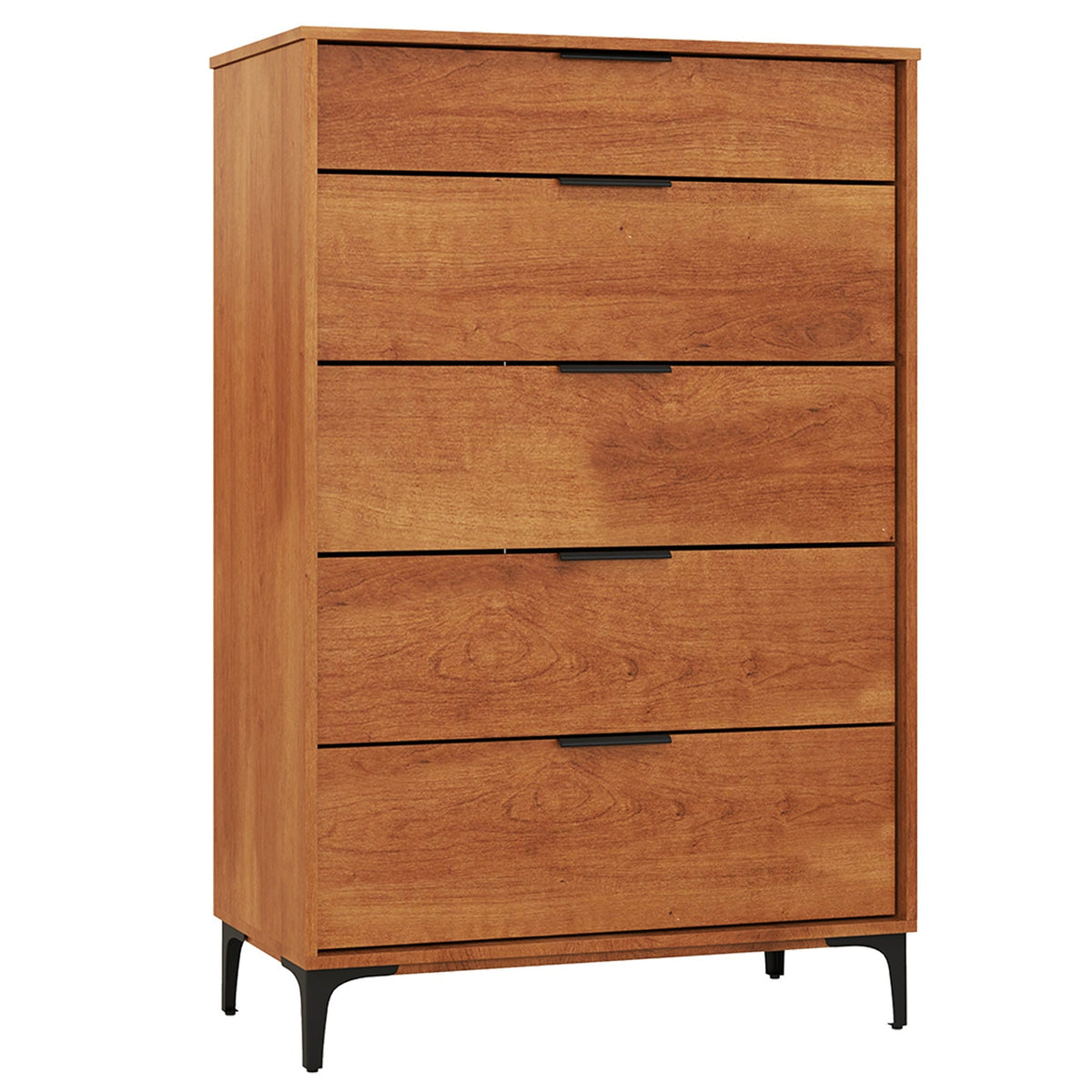 5-Drawer Dresser with Interlock System for Bedroom Living Room