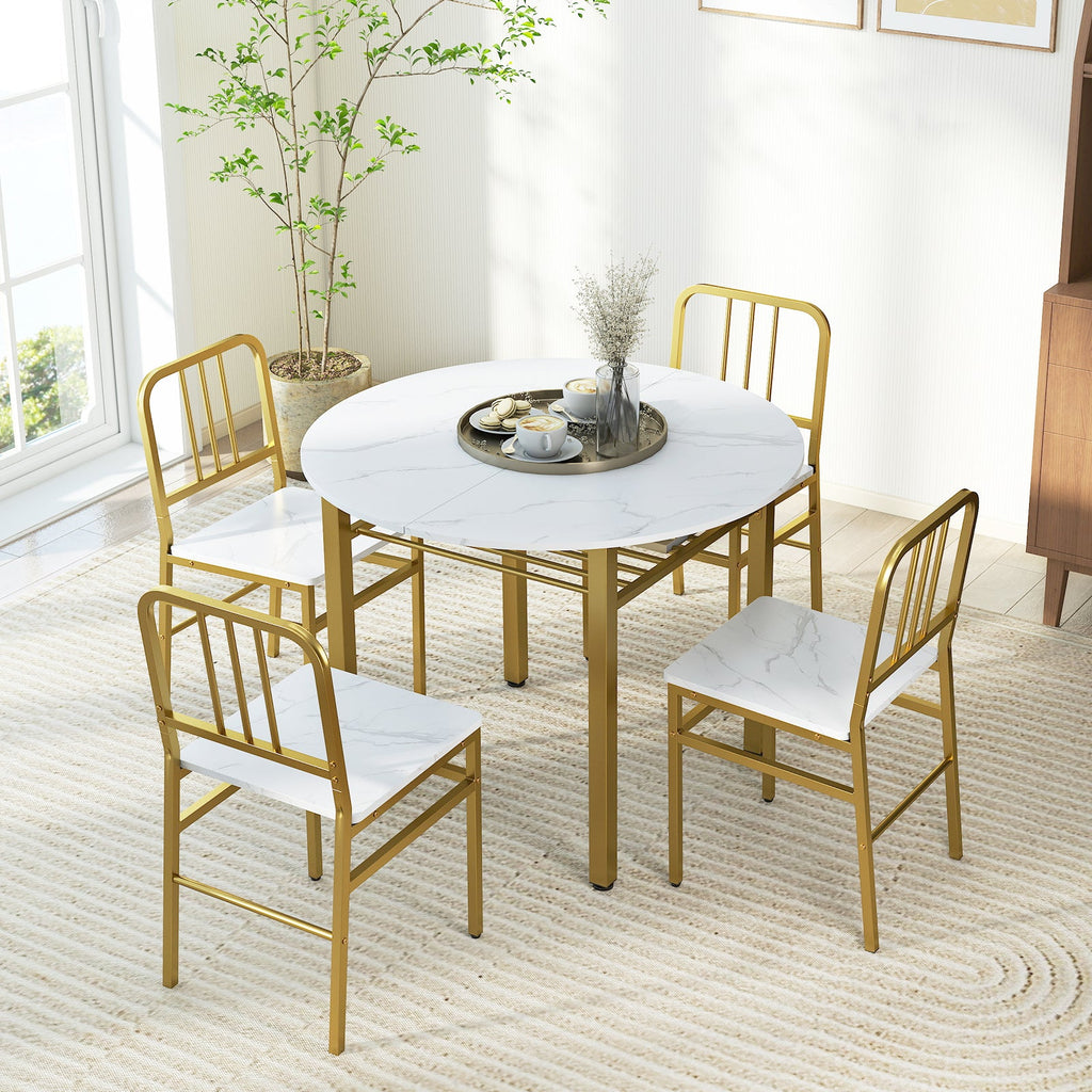 5-Piece Round Dining Table Set