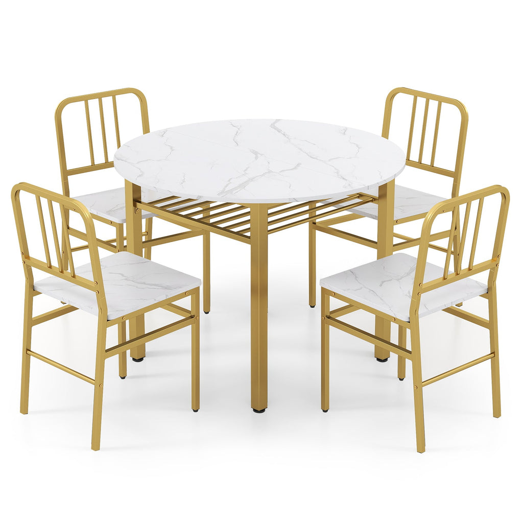 5-Piece Round Dining Table Set