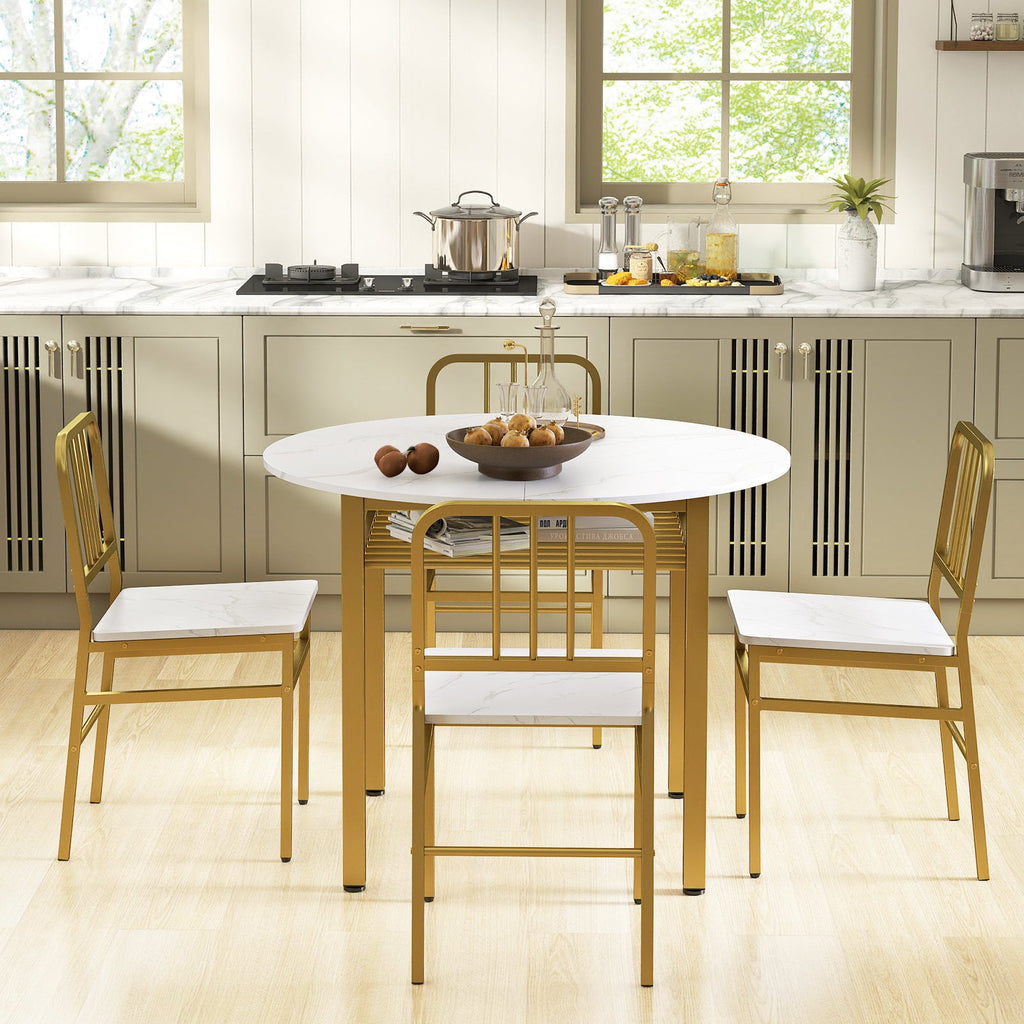 5-Piece Round Dining Table Set