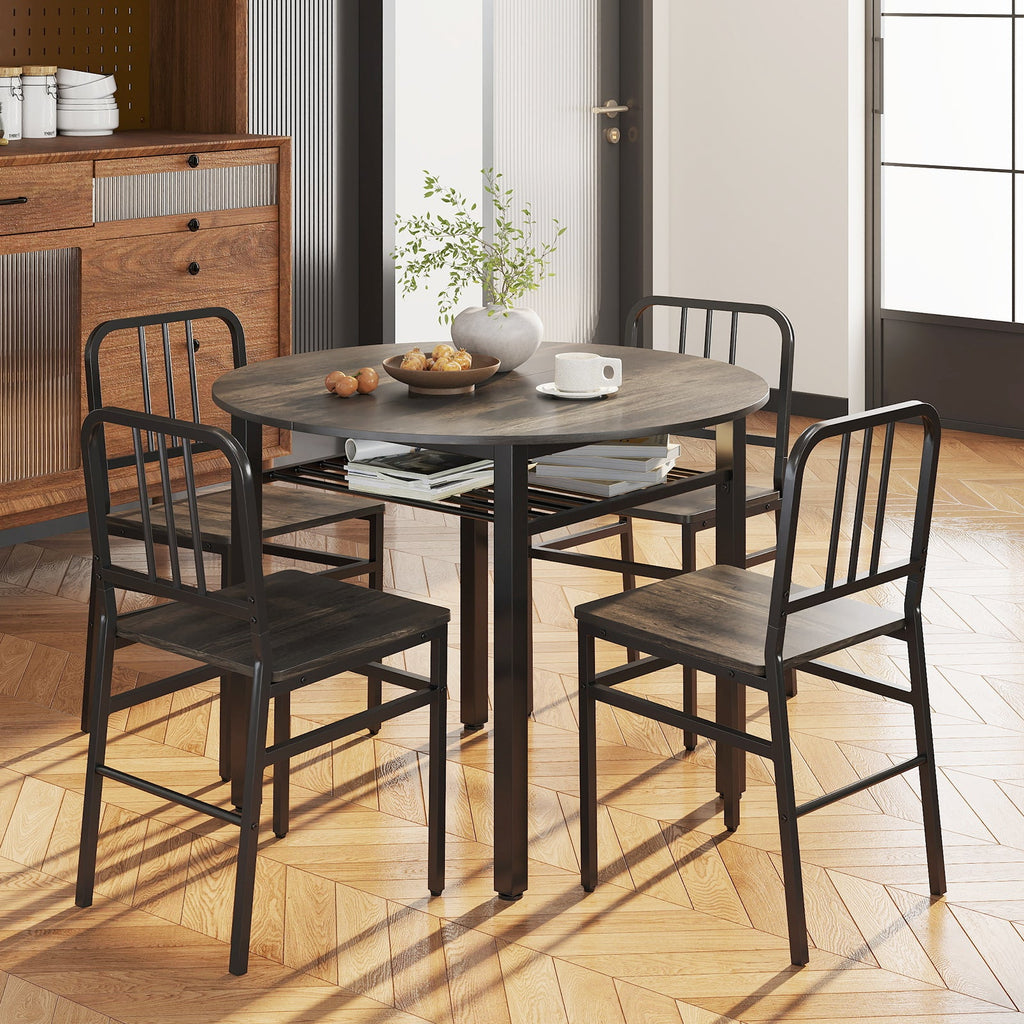 5-Piece Round Dining Table Set