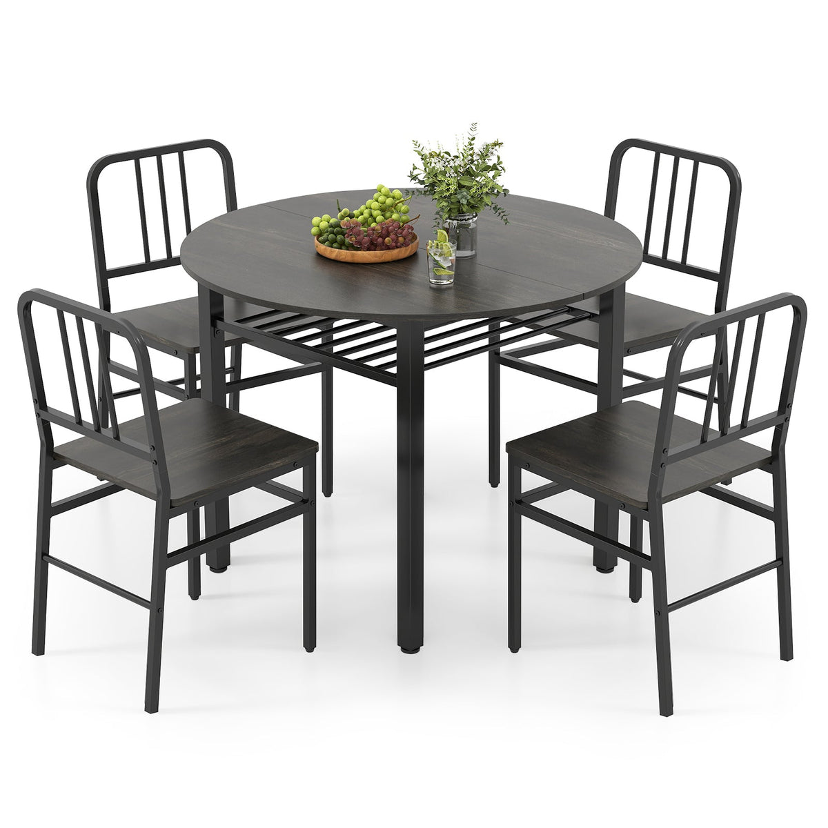 5-Piece Round Dining Table Set
