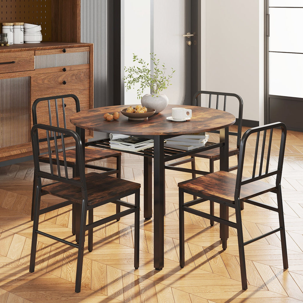 5-Piece Round Dining Table Set