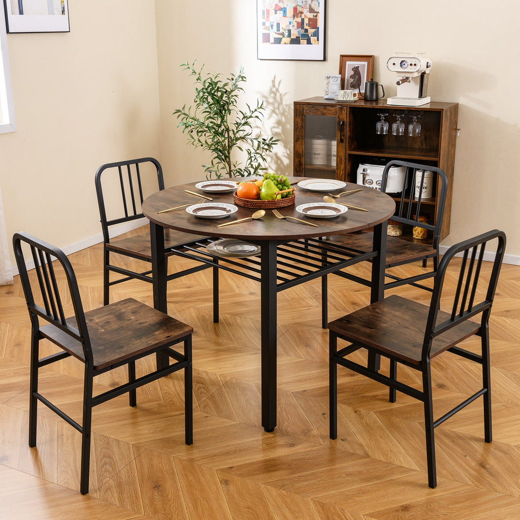 5-Piece Round Dining Table Set