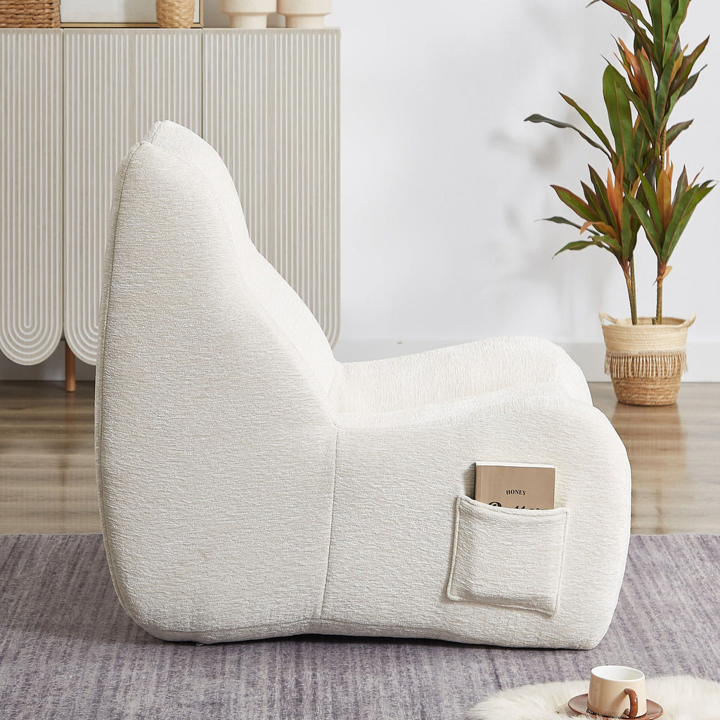 Bean Bag Chair For Adults, Memory Foam, Chenille Fabric
