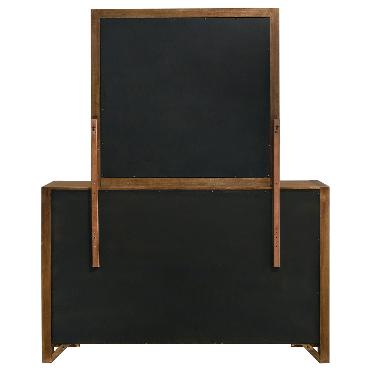 Adderley 8-drawer Bedroom Dresser and Mirror Warm Brown
