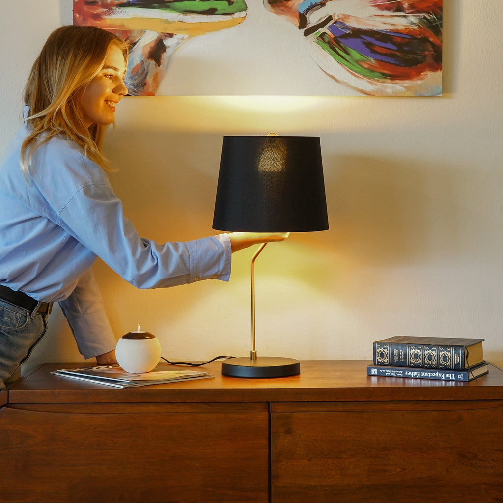 Desk Lamp For Bedside Table Use - Black