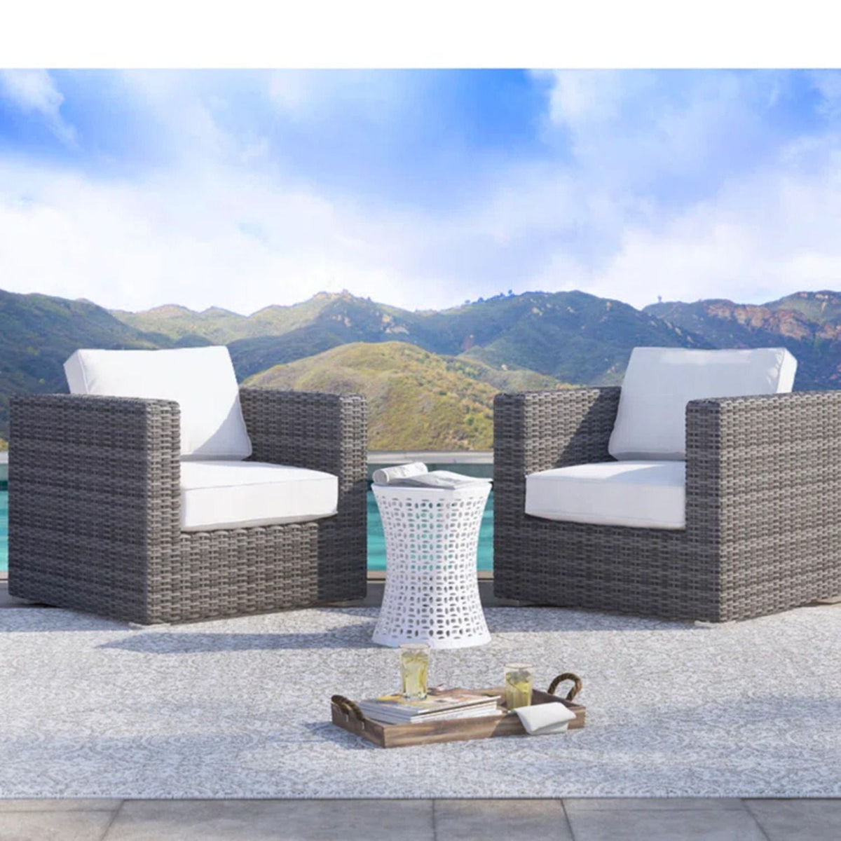 Outdoor Patio Chair With Cushions