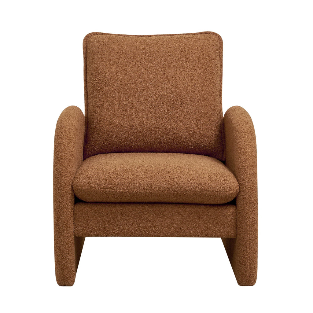 Modern Sherpa Upholstered Accent Chair