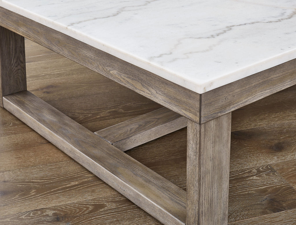 Rectangular Cocktail Table - Brown / Ivory