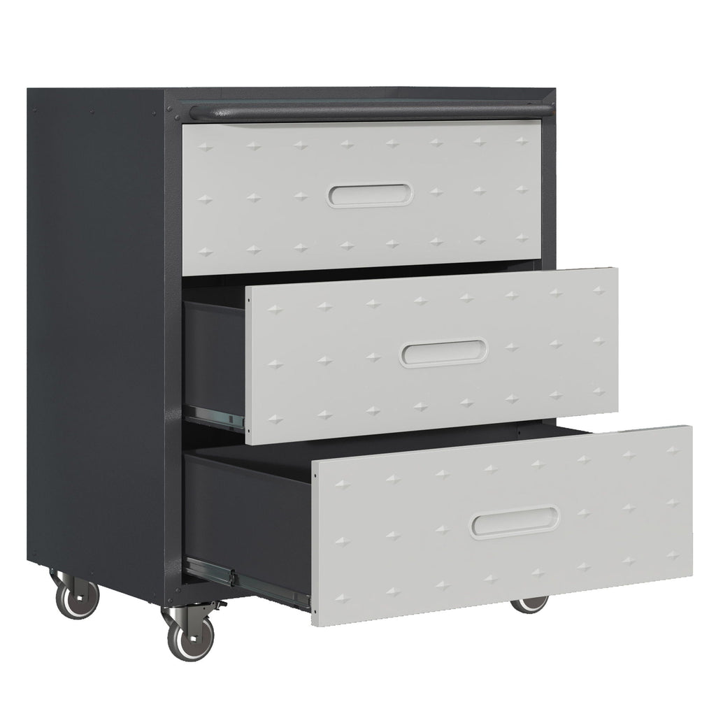 Heavy Duty Metal Storage Cabinet With Wheels 3 Drawer Tool Cabinet