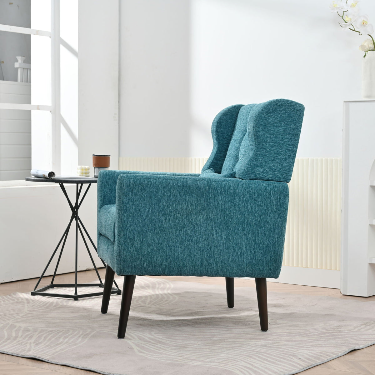 Modern Accent Chair Upholstered Foam Filled