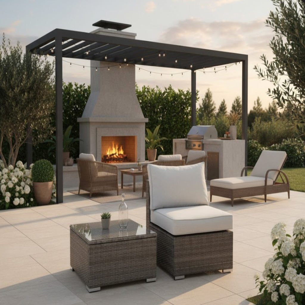 2-Piece All-Weather Outdoor Rattan Patio Furniture Set