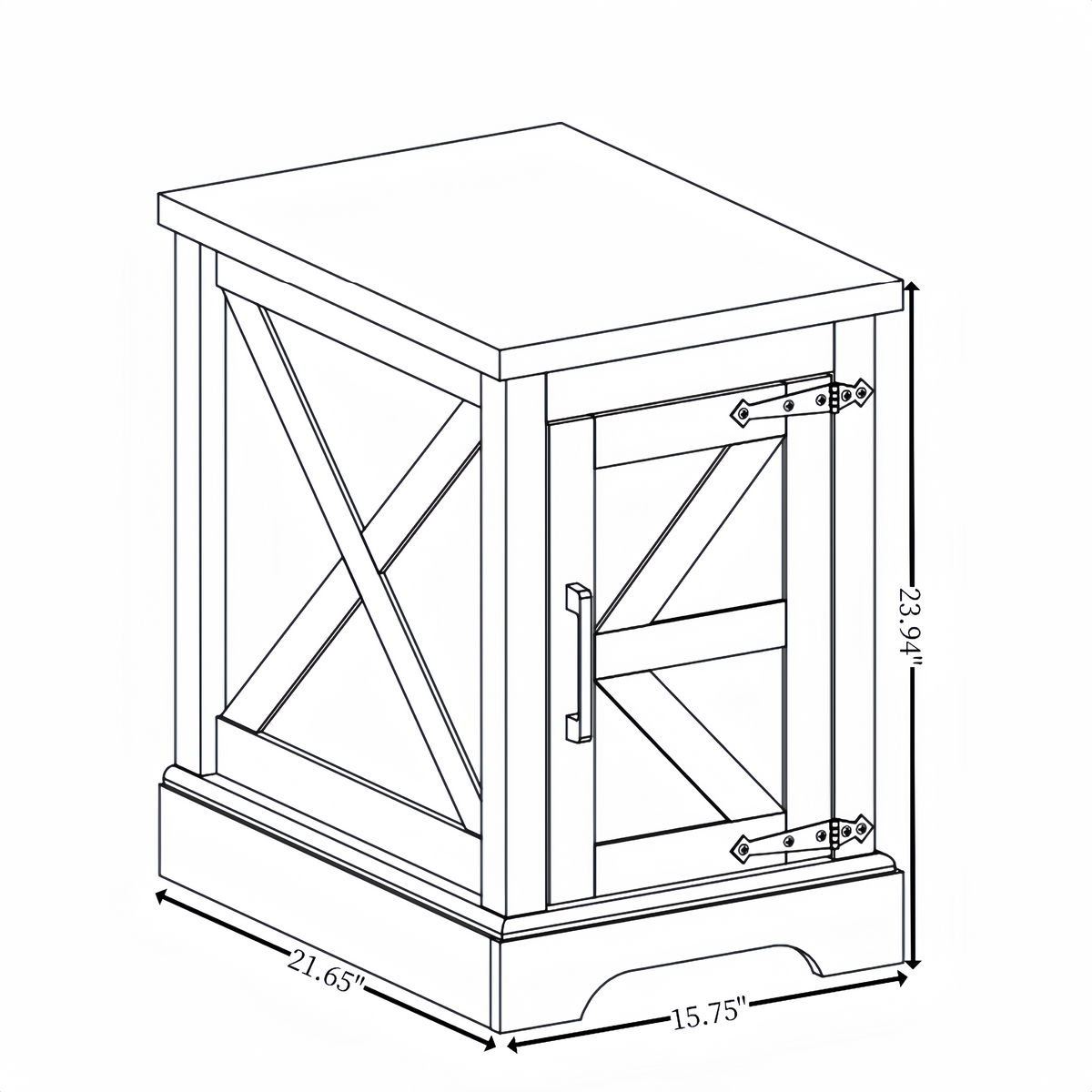 Farmhouse tea table bedside table rectangular farmhouse tea table with barn door