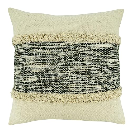 Stripe Chindi Design Cotton Decorative Throw Pillow 20" W X 20" L
