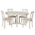 Dining Table Set For 4, Round Table And 4 Chairs