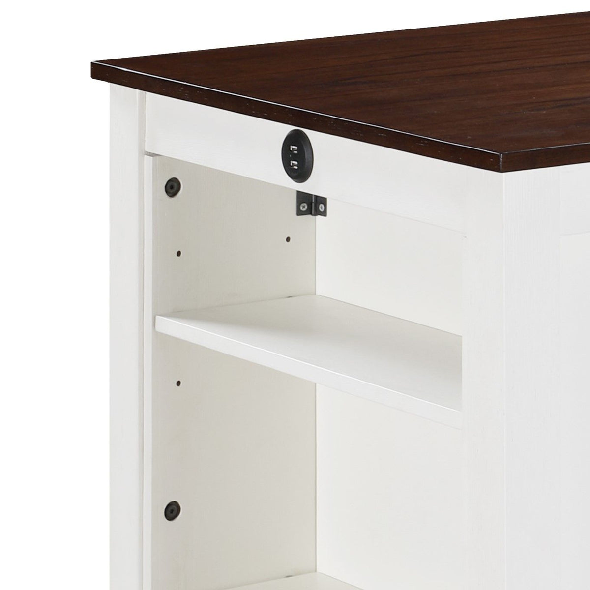 3 Piece Counter Height Dining Table With Shelves And 2 Chairs