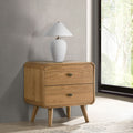 Winston Light Ash 2-Drawer Nightstand Bedside Table