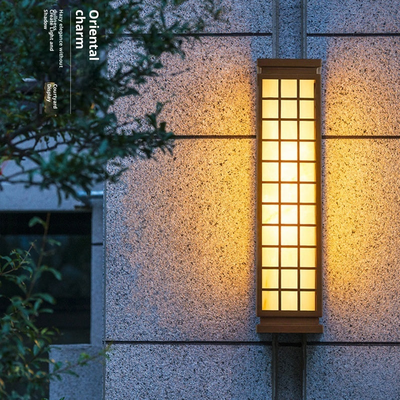 Cloud Stone Outdoor Light-Luxury New Chinese Zen-Style Waterproof Patio Lamp For Home