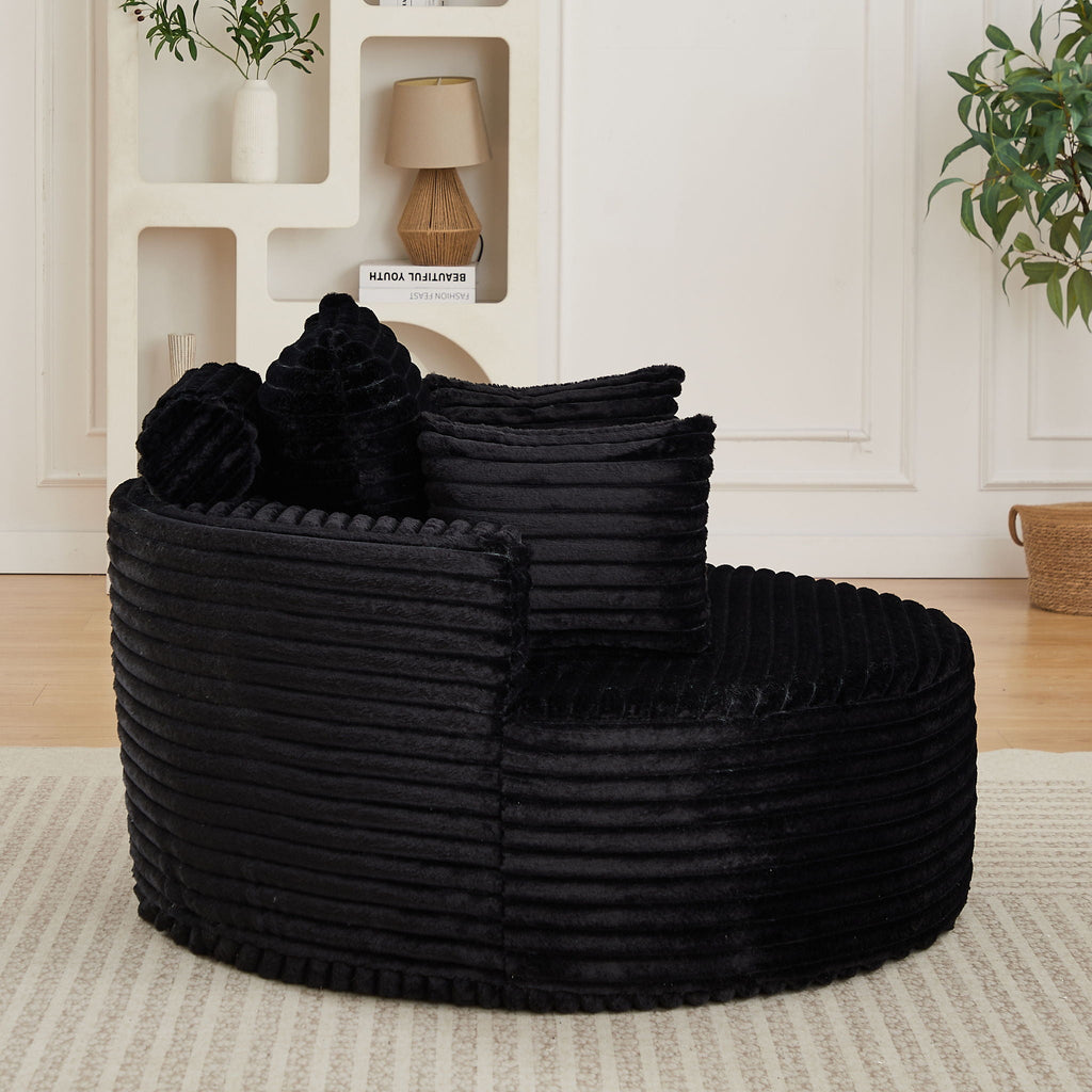 Modern Single Sofa With Backrest Pillow