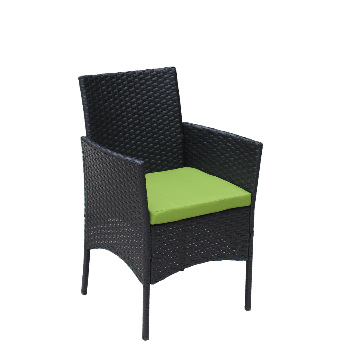 4 PC Rattan Patio Set Outdoor Cushioned Wicker Sofa Green Cushion