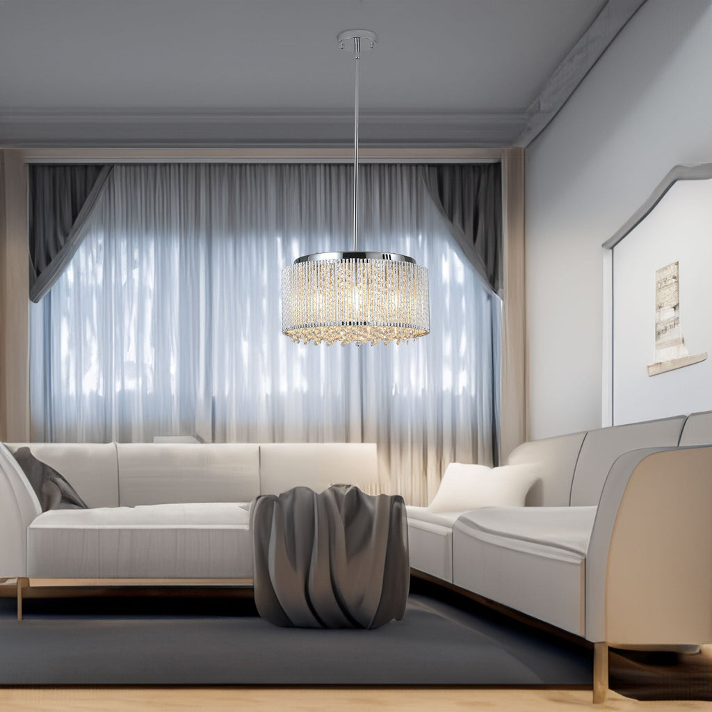 Modern Crystal Chandelier for Living-Room Round Cristal Lamp