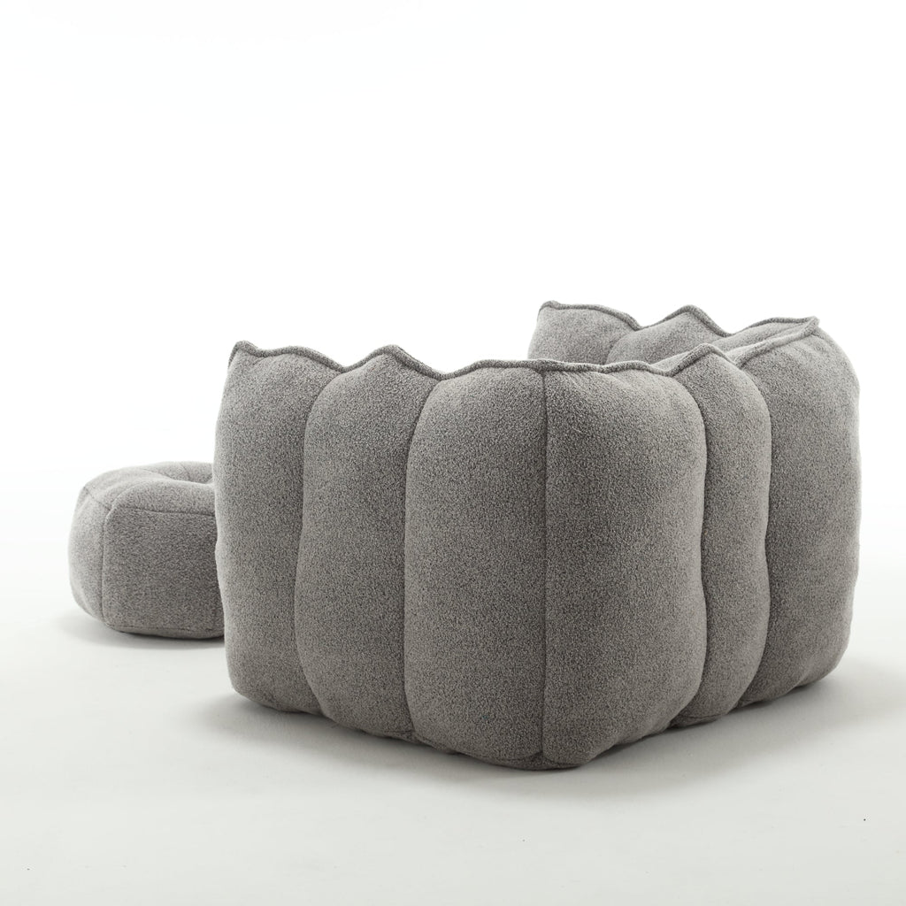 Soft Bean Bag Chair with High Resilient Foam with Footstool