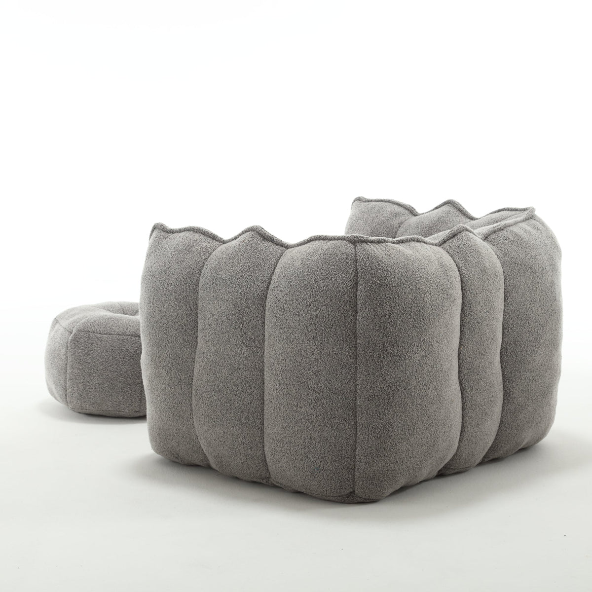 Soft Bean Bag Chair with High Resilient Foam with Footstool